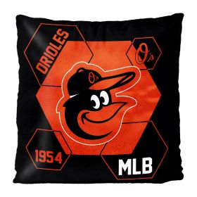 Orioles OFFICIAL MLB "Connector" Double Sided Velvet Pillow; 16" x 16"