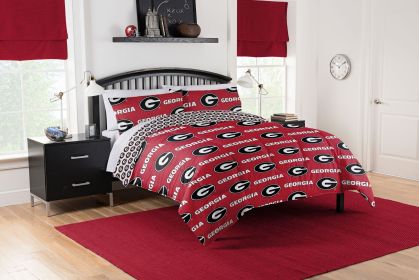 Georgia Bulldogs Rotary Queen Bed In a Bag Set