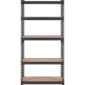 VEVOR Storage Shelving Unit, 5-Tier Adjustable, 2000 lbs Capacity, Heavy Duty Garage Shelves Metal Organizer Utility Rack, Black