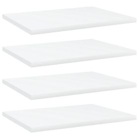 Bookshelf Boards 4 pcs White 15.7"x11.8"x0.6" Engineered Wood