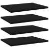 Bookshelf Boards 4 pcs Black 15.7"x11.8"x0.6" Engineered Wood