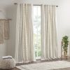 Cotton Printed Curtain Panel with Chenille Stripe and Lining(Only 1 Pc Panel)