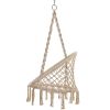 Handmade Macrame Swing Hammock Chair with Stand - Indoor/Outdoor Boho Style Seating