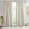 Cotton Printed Curtain Panel with Chenille Stripe and Lining(Only 1 Pc Panel)