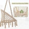 Handmade Macrame Swing Hammock Chair with Stand - Indoor/Outdoor Boho Style Seating