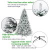 7.5ft Automatic Tree Structure PVC Material Green Flocking 1450 Branches Christmas Tree