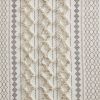 Cotton Printed Curtain Panel with Chenille Stripe and Lining(Only 1 Pc Panel)