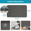 28.34x16.73in Shower Mat Non-Slip Bath Mat with Drain Quick Drying PVC Loofah Shower Mat For Bathroom Grey