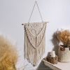 1pc Woven Wall Hanging Ornament, Bohemian Fabric Macrame Braided Tassel Wall Decoration, Boho Decoration For Living Room Bedroom Room Decor