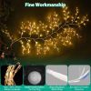 Lighted Birch Garland 7.87FT Lighted Twig Vine Lights 144LED Birch Garland with Lights String Light with Timer 8 Modes IP45 Waterproof for Christmas F