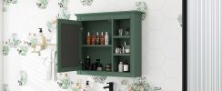 30'' x 28'' Medicine Cabinet, Wall Mounted Bathroom Storage Cabinet, Modern Bathroom Wall Cabinet with Mirror,Medicine Cabinet