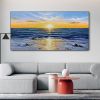 Abstract Wall Decor Palette Knife Oil Painting Seascape Picture Unframed Acrylic Canvas Wall Art Handmade Decorative Item