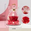 1pc; Birthday Gifts For Women; Preserved Rose In Angel Glass; Mom Grandma Gifts On Mother's Day; Valentine's Day; Wedding; Thanksgiving; Christmas; Ho